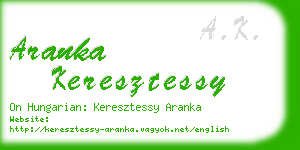 aranka keresztessy business card